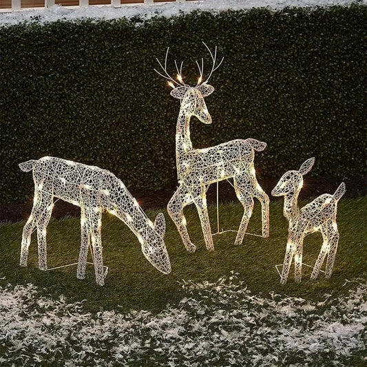 Lighted Deer Family Christmas Decor