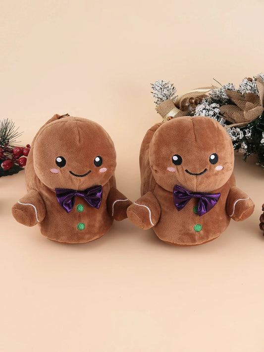 Cute Gingerbread Man House Slippers