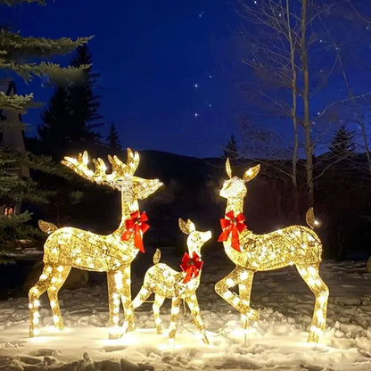 LED Light-Up Reindeer Statue for Outdoor Decor