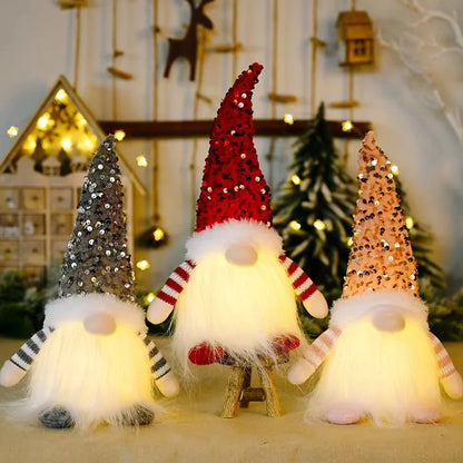 30CM Christmas Glow Gnome Plush Doll