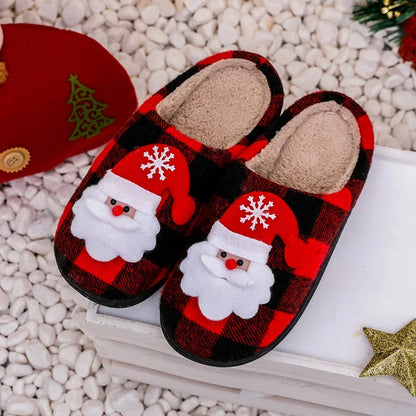 Christmas Fuzzy Santa Claus Slippers