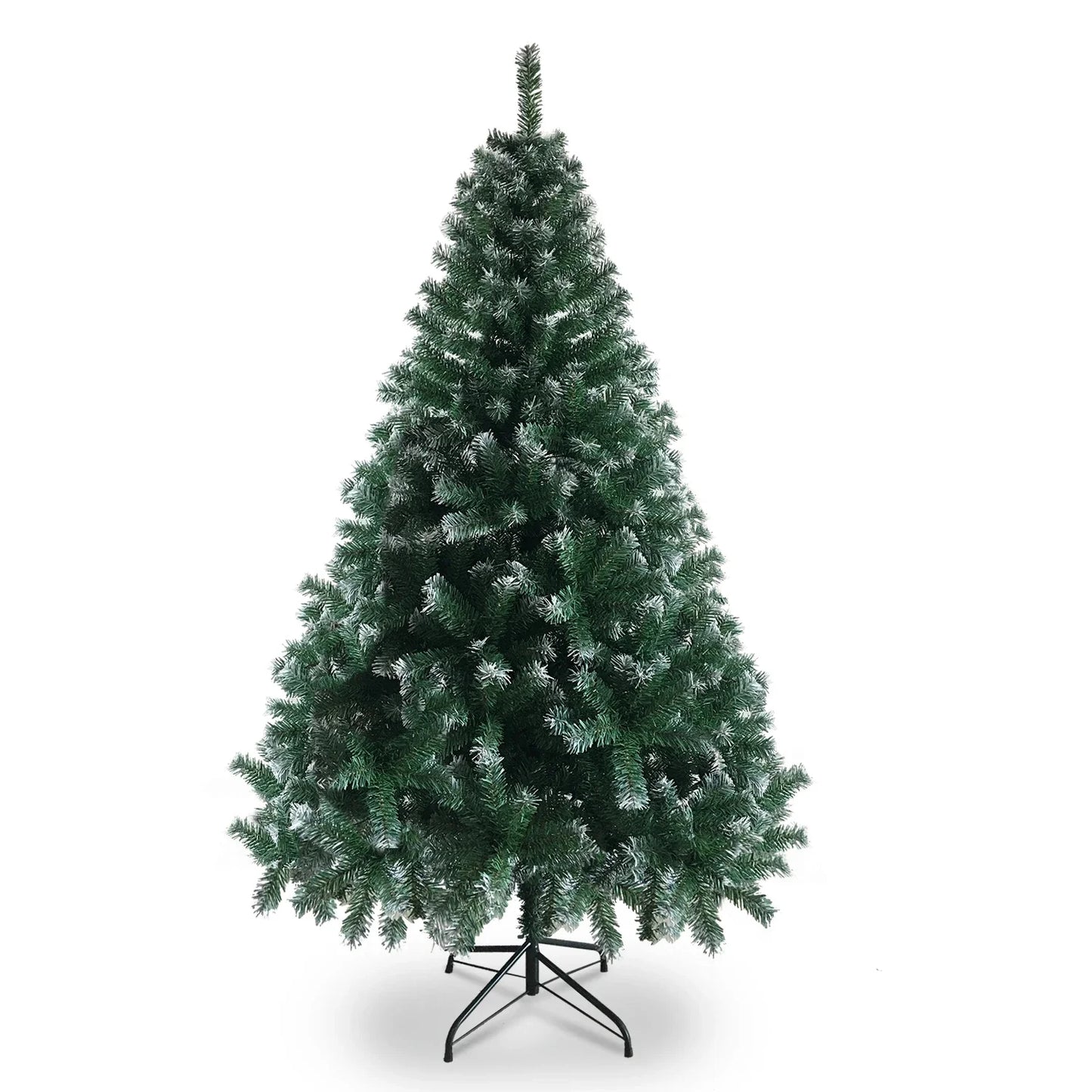 6FT White PVC Christmas Tree with Iron Legs