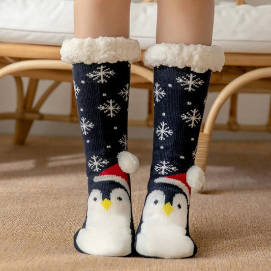 Cute Fuzzy Christmas Socks