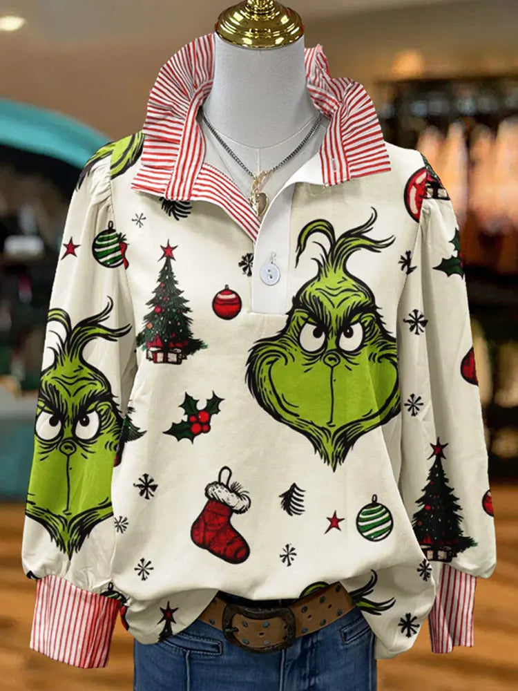 Classic Funny Christmas Print Sweatshirt