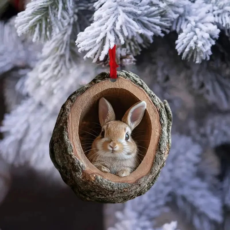 2D Cute Christmas Ornaments Animal Pendant