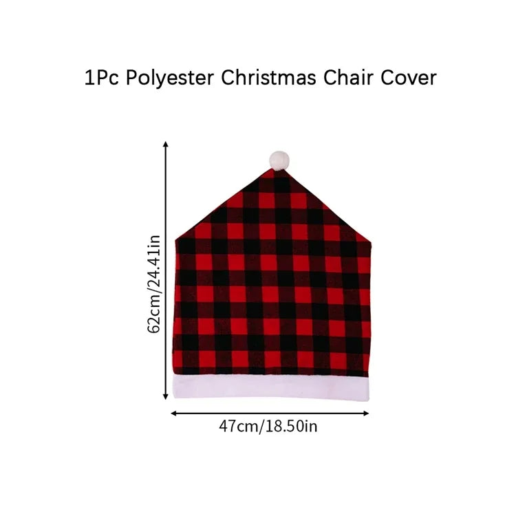 Christmas Plaid Printed Chair Covers