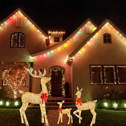 LED Light-Up Reindeer Statue for Outdoor Decor