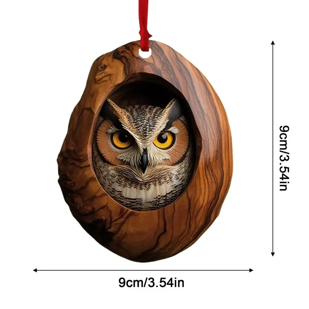 2D Cute Christmas Ornaments Animal Pendant