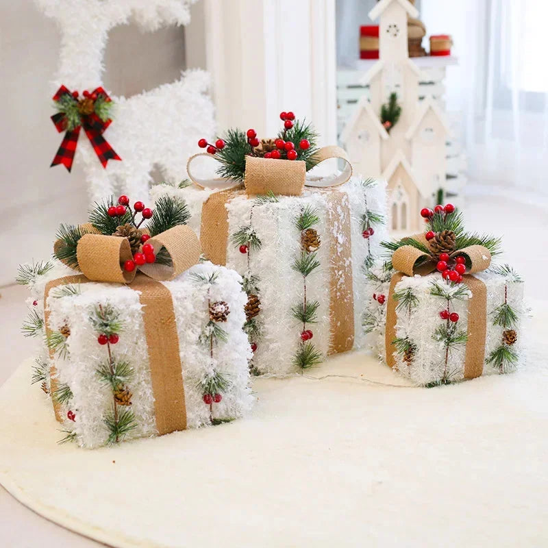 3pcs/set Christmas LED Gift Boxes