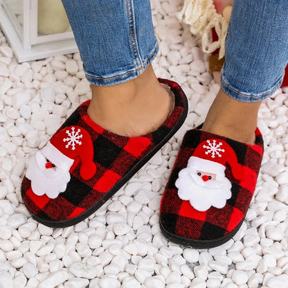 Christmas Fuzzy Santa Claus Slippers