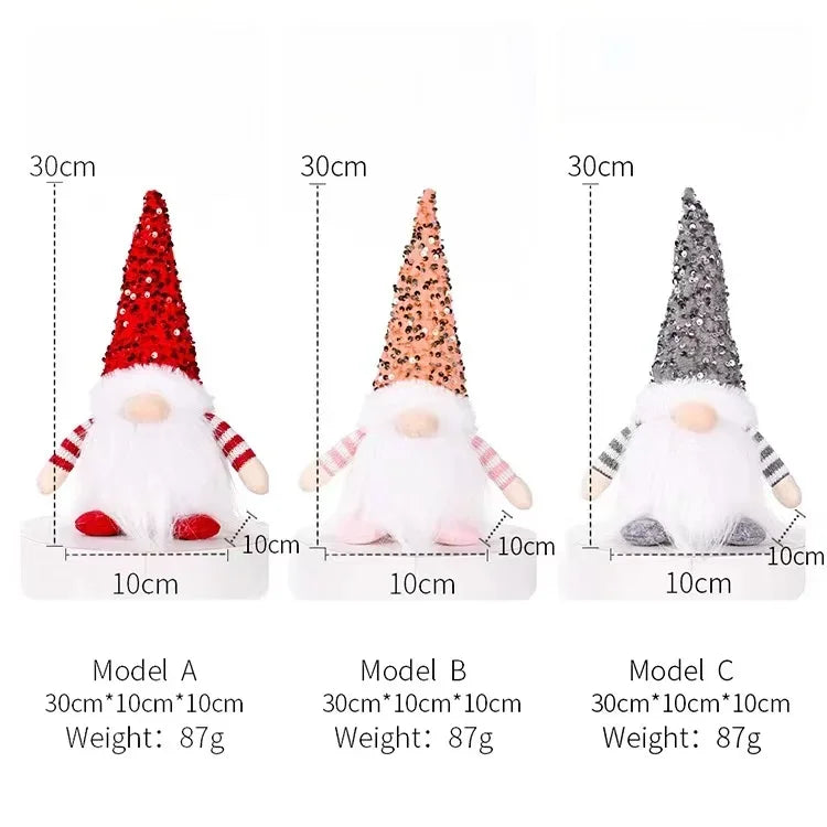 30CM Christmas Glow Gnome Plush Doll