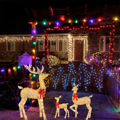 LED Light-Up Reindeer Statue for Outdoor Decor