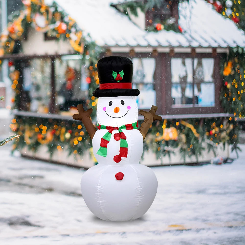 2.4M Inflatable Twig Snowman with LED Lights