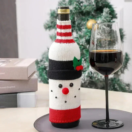 Santa Claus Wine Bottle Covers