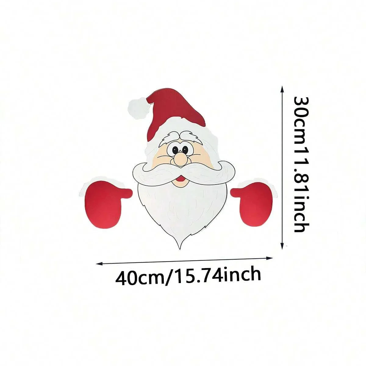 Santa Claus Peeking Fence Decoration