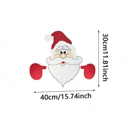 Santa Claus Peeking Fence Decoration