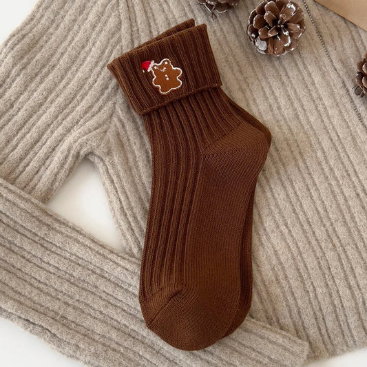 Cute Embroidered Christmas Women’s Socks