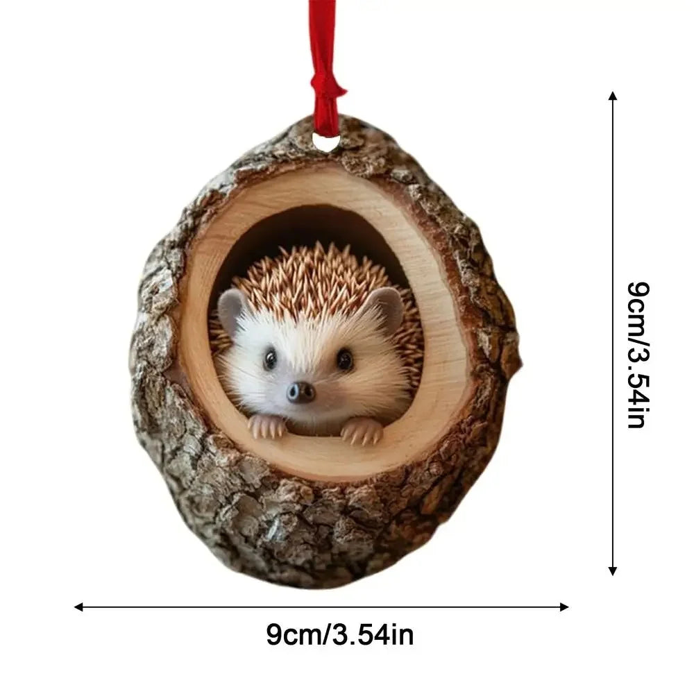 2D Cute Christmas Ornaments Animal Pendant