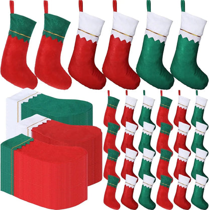 150 Pcs Felt Christmas Stockings Bulk